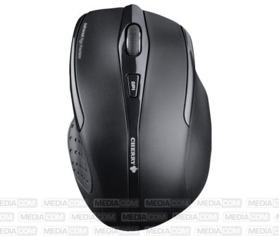 Ergonomische Maus 1750 DPI mit 5 Tasten in Schwarz Kabellose Maus 2,4 GHz