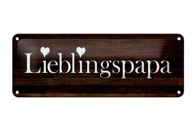 Blechschild Lieblingspapa Herz, 2 verschied Größen, Blechschilder Spruch Liebe