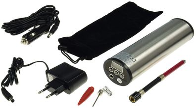 ChiliTec Hochleistungs Luftpumpe mit LiIon Akku Display, Druckeinstellung, KFZ-Adapte