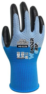 Wonder Grip WG-522B Arbeitshandschuhe Bee-Tough schwarz, ellblau, unkelblau L/9 (Bulk