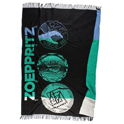 Zoeppritz Basis Logo Greeny jade blanket 660 100% Eco Cashmere 150x200 500660