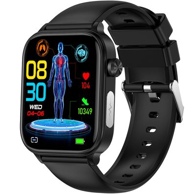 Gesundheitsuhr Smartwatch EKG+HRV/Harnsäure/BMI/Blutzucker Herren Damen