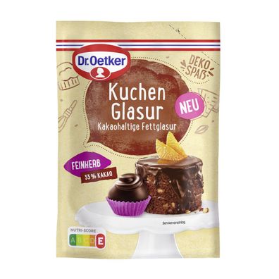 Dr. Oetker Kuchenglasur mit feinherber kräftiger Kakaonote 150g