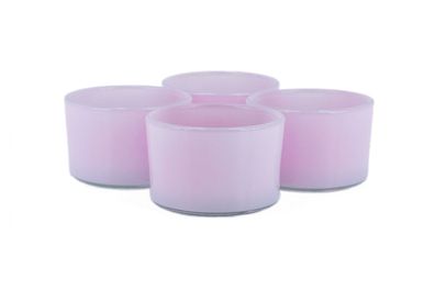 Teelichtgläser klein 51x33mm hellrosa 4er Set
