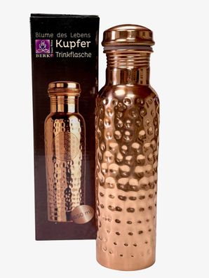 BERK Kupferflasche | 900 ml Wasserflasche aus Kupfer
