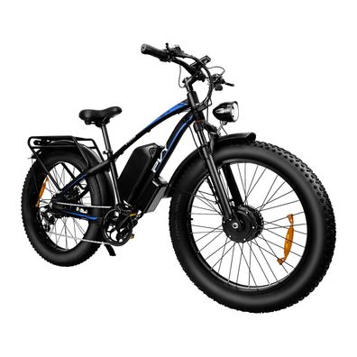E-Mountainbike mit Doppelmotoren 26" Fat Tire E-Bike mit 48V 25Ah Akku Gepäckträger