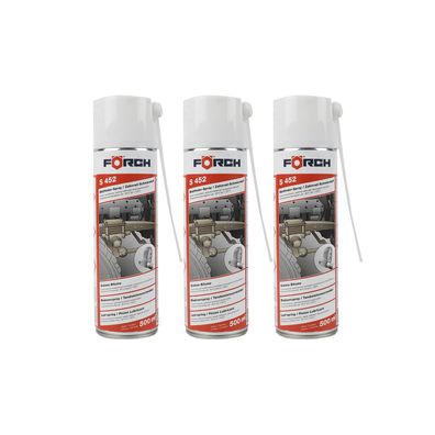 3x FOERCH S452 Blattfederspray Zahnradschmierstoff 0.5L Seilfett Kette Drahtseil
