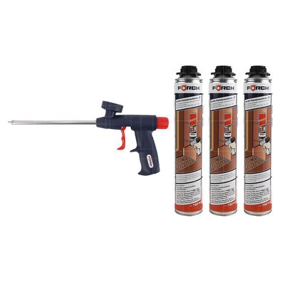 SET FOERCH PU-SCHAUMPISTOLE ECO + 3x 1K-PU Pistolenschaum S 0.75 LTR