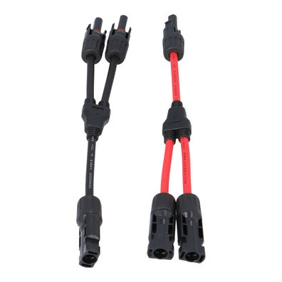Solarkabel Y-Verteiler 6mm² M/FF und F/MM Rot Schwarz