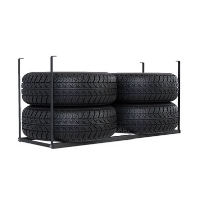 QLS Reifenregal für 4 Autoreifen Tragkraft 130 kg Verstellbar Deckenmontage 11020