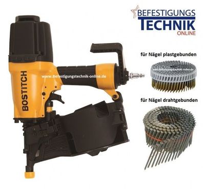 Bostitch N75C-2-E Druckluft Coilnagler 38-75mm für 16° Coilnägel DeWalt DPN75C-XJ Dra