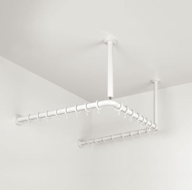 PBA Duschvorhangstange 1500 U-Form mit DA