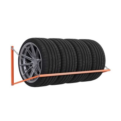 QLS Wandhalterung für Autoreifen 120 cm Tragkraft bis zu 180 kg Wandmontage 11022