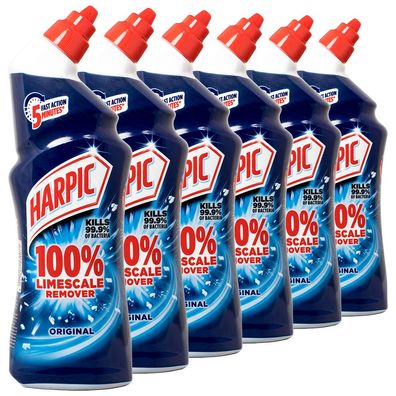 6x HARPIC MAX Original Kalkentferner WC-Reiniger 750ml