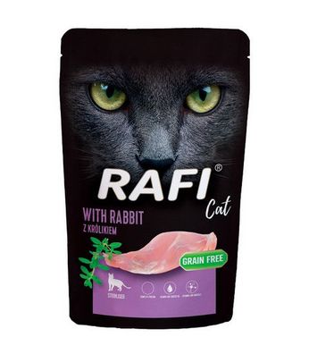 Rafi Cat Adult Sterilised mit Kaninchen 100 g - Nassfutter für kastrierte Katzen