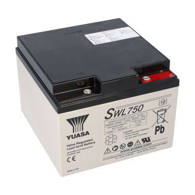 Yuasa Blei-Akku SWL750 Pb 12V / 25Ah 10-12 Jahresbatterie, M5 innen