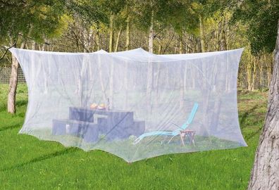 NEU XXL Moskitonetz 300x500x250 cm weiß für Innen Außen Garten Camping Outdoor