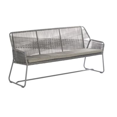 Sonnenpartner Observer 3-Sitzer Gartenbank inkl. Sitzkissen Alu/PE-Geflecht