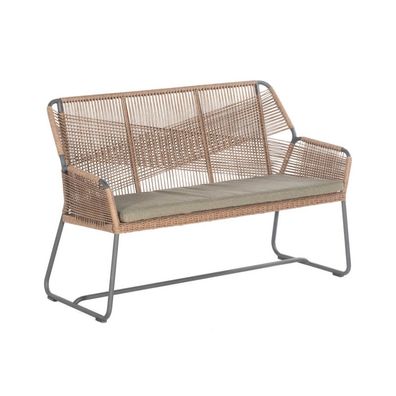 Sonnenpartner Observer 2-Sitzer Gartenbank Alu/PE-Geflecht inklusive Sitzkissen