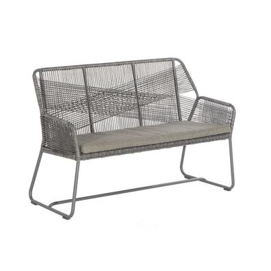 Sonnenpartner Observer 2-Sitzer Gartenbank Alu/PE-Geflecht inkl. Sitzkissen