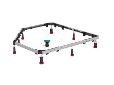 MEPA Montagerahmen SF 5-Eck + 1/4-Kr. superflache Duschwannen