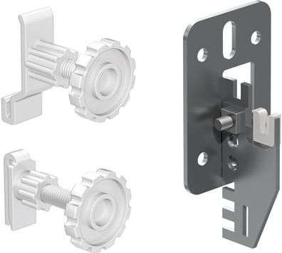 Universal Befestigung mit Abstandhalter für Plattenheizkörper m. Aufhängelaschen Weme