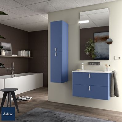 Salgar Schrank wandhängend UNIIQ 800 2 Schubladen mit Softeinzug BLAU Altamar 797 x 5