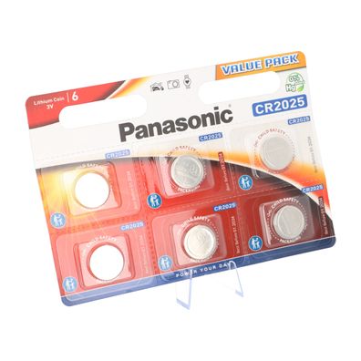 Panasonic Lithium CR2025 Knopfzelle 6er Blister