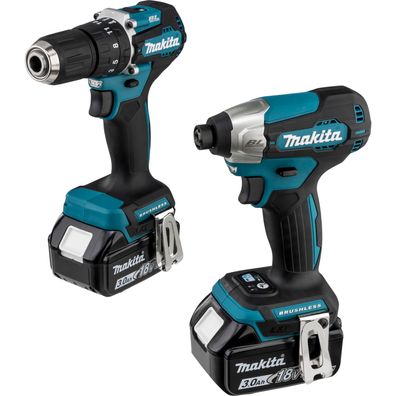 Makita Akku-Kombo-Kit DLX2414JX4 Akku Schlagbohrschrauber + Akku-Schlagschrauber + 2x