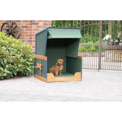 SunnySmart Best Friend Hunde-Strandkorb Gartenstrandkorb Polyesterstoff grün