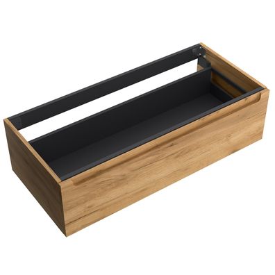 Salgar Waschtischunterschrank Monterrey 1000 1 Metallschublade EICHE AFRIKA 997 x 270