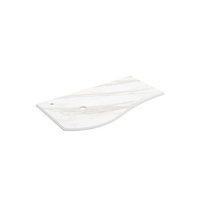 Salgar Waschtischplatten MAM 900 rechts für Aufsatzbecken WEIßER MARMOR 910 x 12 x 51