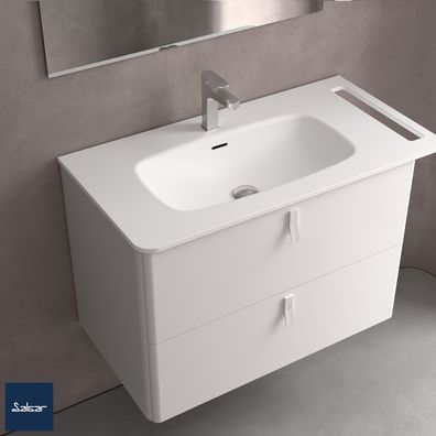 Salgar Waschtisch UNIIQ 690 Wasserhahn optional, Handtuchhalter optional, ohne Siphon