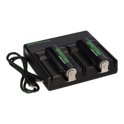 Premium Dual PD Performance Ladegerät + 2 Premium 18650 Zellen