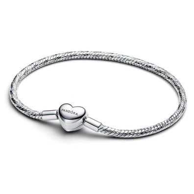 Armband 21 - Silber - Schlangenband mit Herz