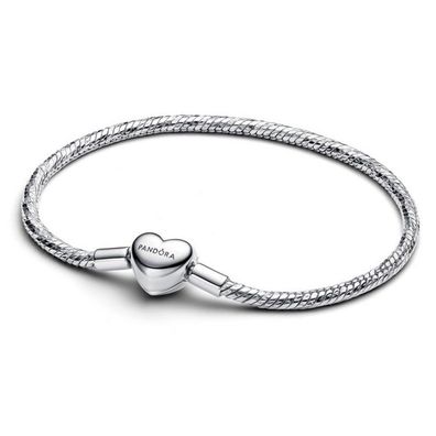 Armband 19 - Silber - Schlangenband mit Herz