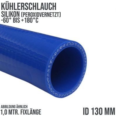 130 x 140 mm Kühler Silikon LLK Ladeluft universal Schlauch PN 4,0 bar - Fixlänge 1 m