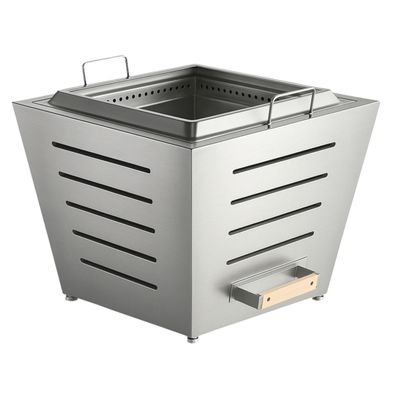 Grill-Welten Rauchfreie Feuerschale aus Edelstahl – Stainless Steel