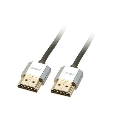 LINDY HDMI High Speed Kabel CROMO Slim Ethernet A/A 2m