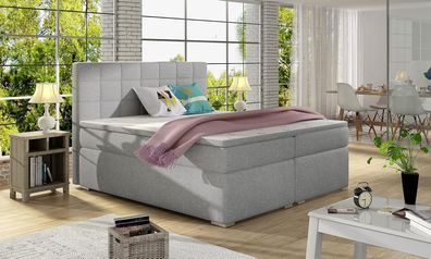 Best For Home Luxus Boxspringbett 140x200-180x200 | Doppelbett mit Stauraum & Topper