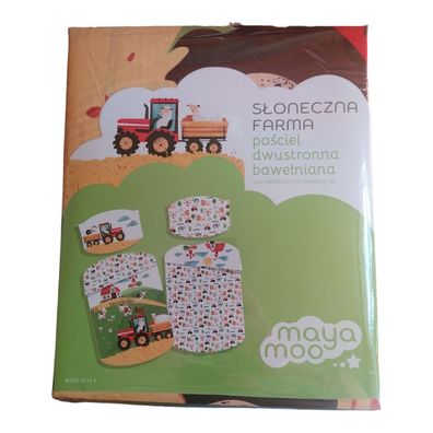 Bauernhof Baby-Bettwäsche „Green Fields“ 100x135 + 40x60, 100 % Baumwolle, wendbar