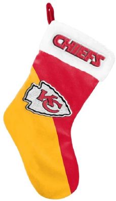 NFL Kansas City Chiefs 2020 Basic Santa Claus Stocking Nikolaus-, Weihnachtsstrumpf