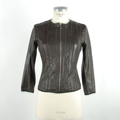 Emilio Romanelli Black Leather Women Jacket