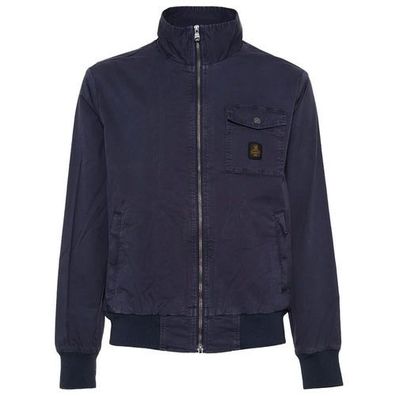 Refrigiwear Blue Cotton Men's Bomber Jacket