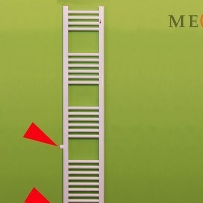 Austausch Badheizkörper 300 400 600 750 mm Breite / 50 60 90 mm Anschlussabstand