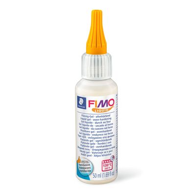 6x FIMO 8050-00 Ofenhärtendes Deko Gel liquid 50ml, transluz