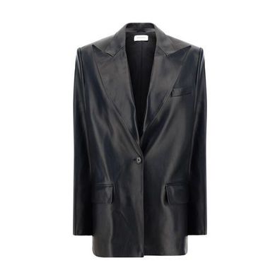 Magda Butrym Leather Blazer Jacket