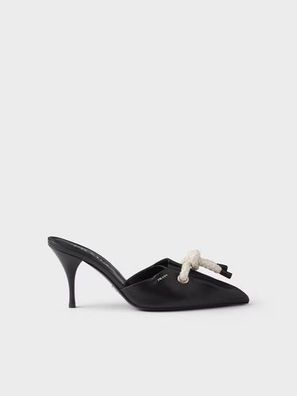 Prada Black Nappa Leather Rope Detail Sandals