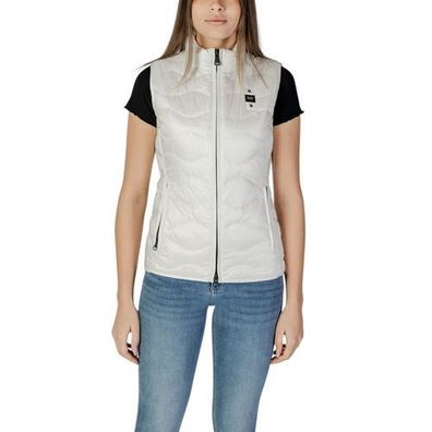 Blauer White Polyamide Sleveless Jacket