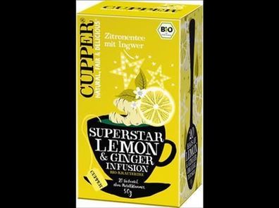 Cupper 6x Zitronentee mit Ingwer 50g